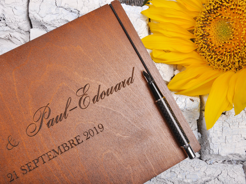 Wedding guest book, personalized guest book