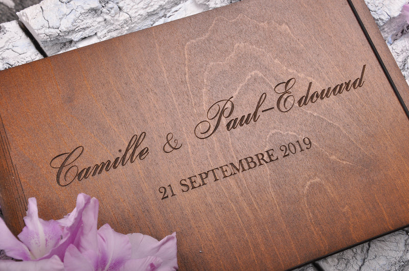 Wedding guest book, personalized guest book