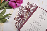 pocket fold wedding invitation, pocket invitation, laser cut invitation, laser cut wedding invitations, wedding invitations with rsvp, marsala wedding invitations,elegant wedding invitations, wedding invites, wedding invitation, wedding invitations, marsala wedding invitation, lace wedding invitation, gold foil wedding invitations