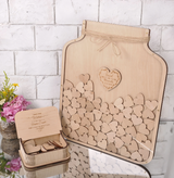 wooden heart wedding guestbook, alternative wedding guest book, mason jar guest book, wood guest book, wedding guestbook, rustic guest book, personalised wedding guest book, rustic wedding guest book, alternative wedding guest book