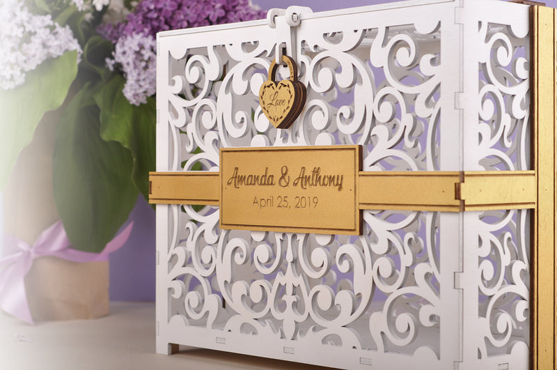 Wedding card box with slot