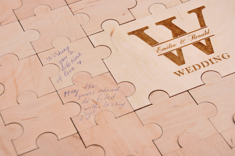 wedding guest book puzzle