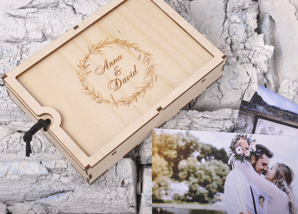Photo box 4 x 6. wood photo box. Wedding photo box