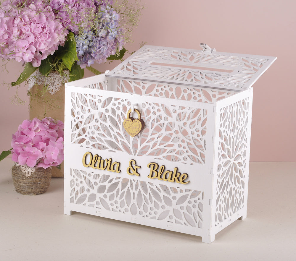 Wooden Wedding Card Box with Slot | Wedding Decorations for Reception, Card  Box with Lid for Wedding…See more Wooden Wedding Card Box with Slot 