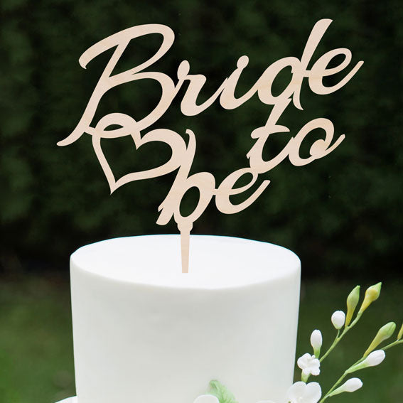 Rustic wedding cake topper "Bright to Be"