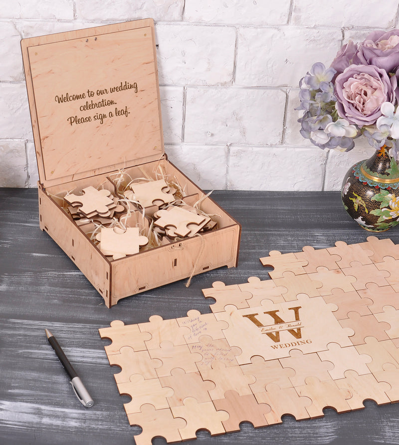 wedding guest book puzzle