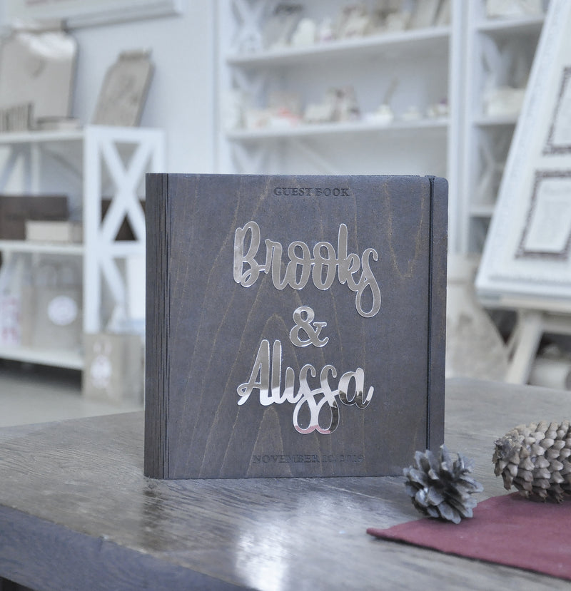 Rustic wedding guestbook – EventCardsDesign