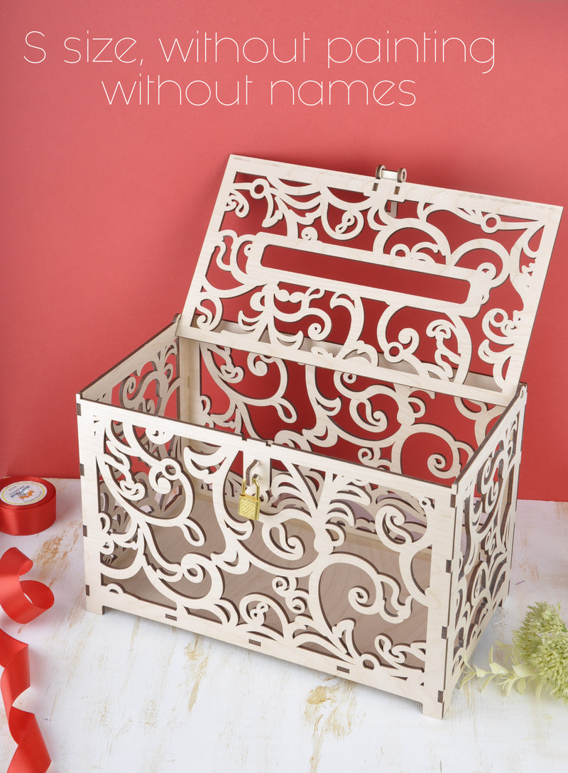 Wedding card box with slot