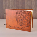 Mandala wedding guestbook, Rustic guest book, wedding guest book