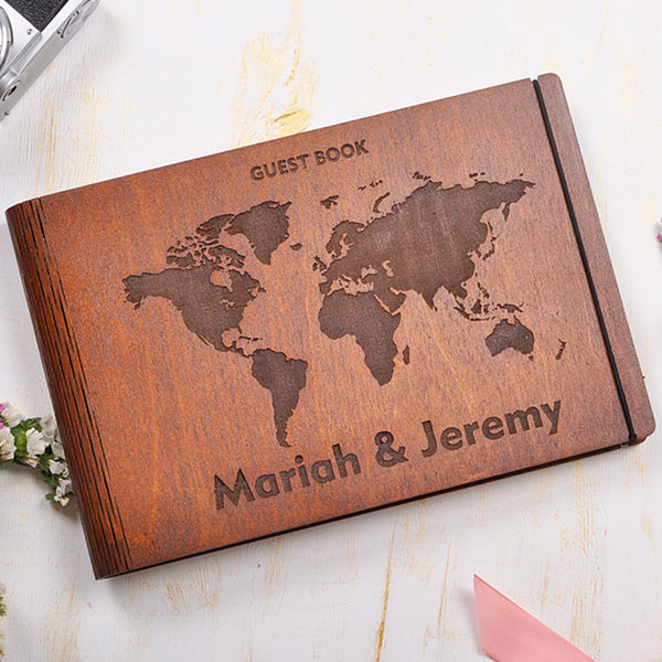 polaroid guest book, map wedding guest book, polaroid photo book, rustic wedding guest book, photo wedding guest book, personalised wedding guest book, engraved guestbook, wooden guest book, wood guest book, wood guestbook, wedding guestbook, wedding photo album, photo guest book