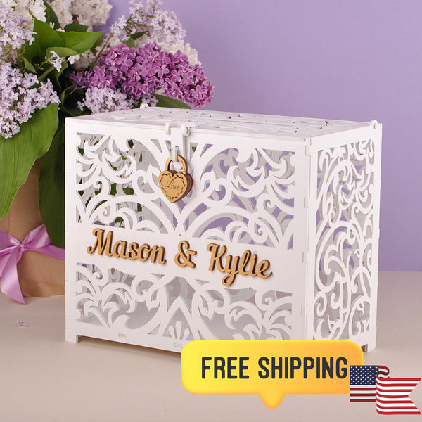 Wedding card box with slot